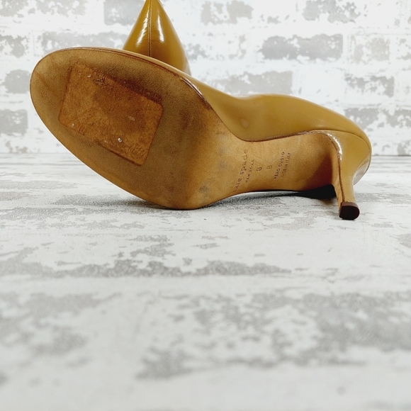 Kate Spade New York Light Brown Leather Round Toe Slip On Pumps W690 - Picture 8 of 16